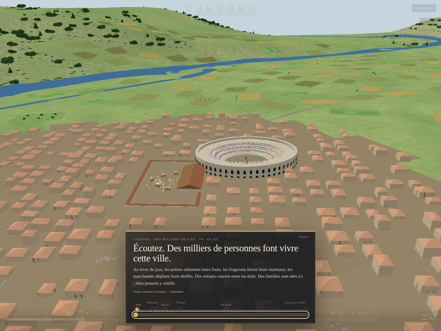 Reconstitution 3D de la ville antique de Vesunna